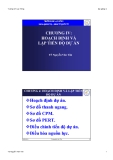 QUẢN TRỊ DỰ ÁN - CHƯƠNG IV : HOẠCH ĐỊNH VÀ LẬP TIẾN ĐỘ