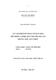 Luận văn:Các giải pháp sử dụng năng lượng tiết kiệm và hiệu quả cho máy gỗ Hoàng Anh - Quy Nhơn