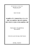 Luận văn:NGHIÊN CỨU ẢNH HƯỞNG CỦA CÁC PHỤ GIA KHÔNG TRUYỀN THỐNG ĐẾN CHẤT LƯỢNG XĂNG KHÔNG CHÌ