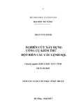 Tóm tắt luận văn thạc sĩ kỹ thuật: Nghiên cứu xây dựng công cụ kiểm thử đột biến các câu lệnh SQL