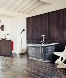 Cách phối 2 màu đen trắng cho phòng tắm