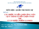 Tuyển chọn ứng viên