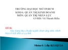 Tiêu chuẩn tuyển chọn ứng viên