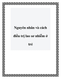 Nguyên nhân và cách điều trị lao sơ nhiễm ở trẻ