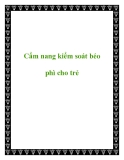 Cẩm nang kiểm soát béo phì cho trẻ