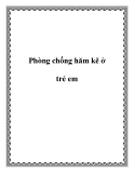 Phòng chống hăm kẽ ở trẻ em