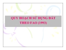QUY HOẠCH SỬ DỤNG ĐẤT THEO FAO (1993)