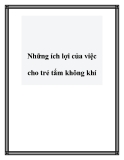 Những ích lợi của việc cho trẻ tắm không khí