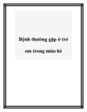 Bệnh thường gặp ở trẻ em trong mùa hè.Mùa hè, thời tiết thay đổi thường xuyên là điều kiện thuận lợi để vi khuẩn sinh sôi, phát triển và gây ra nhiều loại bệnh như: rôm sảy, tiêu chảy, sốt xuất huyết, bệnh tả…Các chuyên gia sức khỏe trẻ em cho rằng đi