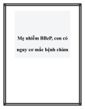 Mẹ nhiễm BBzP, con có nguy cơ mắc bệnh chàm