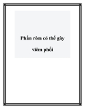 Phấn rôm có thể gây viêm phổi