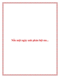 Nếu một ngày anh phản bội em