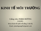 Bài giảng môn Kinh tế môi trường