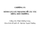 ĐÁNH GIÁ GIÁ TRỊ KINH TẾ CÁC TÁC ĐỘNG MÔI TRƯỜNG