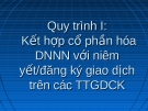 Quy trình I: Kết hợp cổ phần hóa DNNN với niêm yết/đăng ký giao dịch trên các TTGDCK.