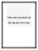 Nhân sâm: loại thuốc lợi bất cập hại với trẻ nhỏ