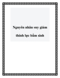 Nguyên nhân suy giảm thính lực bẩm sinh