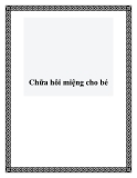 Chữa hôi miệng cho bé