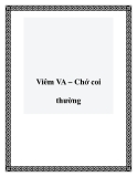 Viêm VA – Chớ coi thường