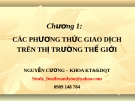 Phương thức giao dịch quốc tế