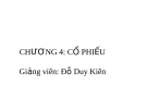 Chương 4 - Cổ phiếu