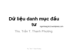 Dữ liệu danh mục đầu tư