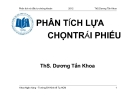 Phân tích lựa chọn trái phiếu - TS Dương Tấn Khoa