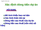 Xác định dòng tiền dự án