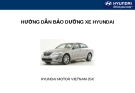 HƯỚNG DẪN BẢO DƯỠNG XE HYUNDAI