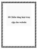 10 Chiêu tăng lượt truy cập cho website