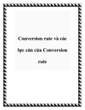 Conversion rate và các lực cản của Conversion rate