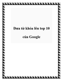 Đưa từ khóa lên top 10 của Google