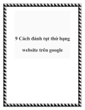 9 Cách đánh tụt thứ hạng website trên google