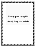 7 lưu ý quan trọng khi viết nội dung cho website