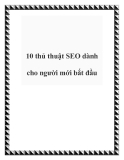 10 thủ thuật SEO dành cho người mới bắt đầu