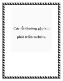 Các lỗi thường gặp khi phát triển website.