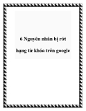 6 Nguyên nhân bị rớt hạng từ khóa trên google