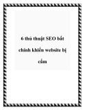 6 thủ thuật SEO bất chính khiến Website bị chặn