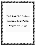 7 thủ thuật SEO on page nâng cao ,chống panda penguin của google