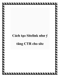 Cách tạo Sitelink như ý tăng CTR cho site