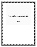 Các điều cần tránh khi seo