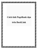 Cách tính PageRank dựa trên BackLink