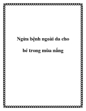 Ngừa bệnh ngoài da cho bé trong mùa nắng