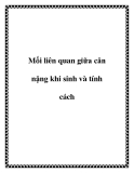 Mối liên quan giữa cân nặng khi sinh và tính cách