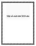 Một số cách khi SEO site