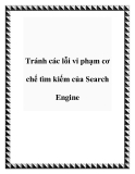 Tránh các lỗi vi phạm cơ chế tìm kiếm của Search Engine