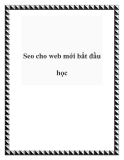 Seo cho web mới bắt đầu học