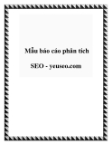 Mẫu báo cáo phân tích SEO - yeuseo.com