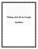 Những cách để né Google Sandbox