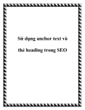 Sử dụng anchor text và thẻ heading trong SEO